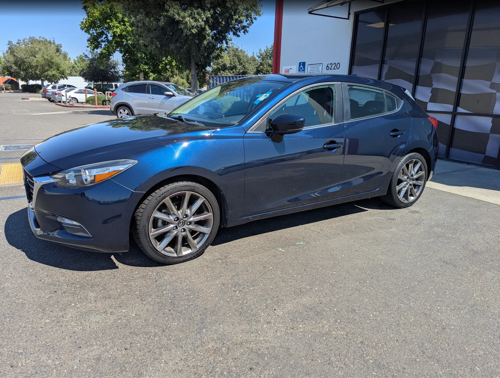 Repaired vehicle outside the Pro Line Collision shop at 6220 88th St, Sacramento